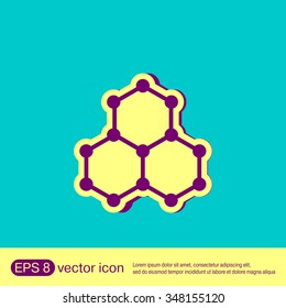 Chemical compound. Symbol chemistry. Icon science