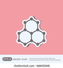 Chemical compound. Symbol chemistry. Icon science