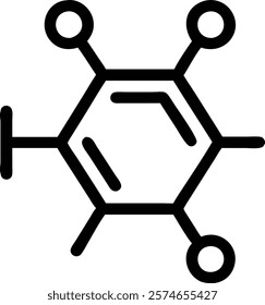 Chemical Compound Symbol Vector Illustration for Stock Images.chemical, compound, symbol, vector, illustration, molecule, science, formula, chemistry, structure, atoms, bonds, lab, research, education