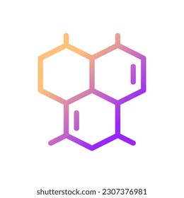 Chemical connections pixel perfect gradient linear ui icon. High school chemistry course. Bond together. Line color user interface symbol. Modern style pictogram. Vector isolated outline illustration