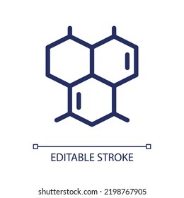 Chemical connections pixel perfect linear ui icon. School chemistry course. Bond together. GUI, UX design. Outline isolated user interface element for app and web. Editable stroke. Arial font used