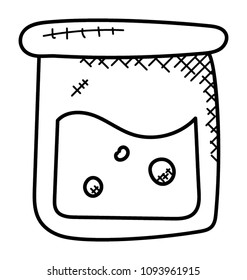 
A chemical container with acidic liquid 
