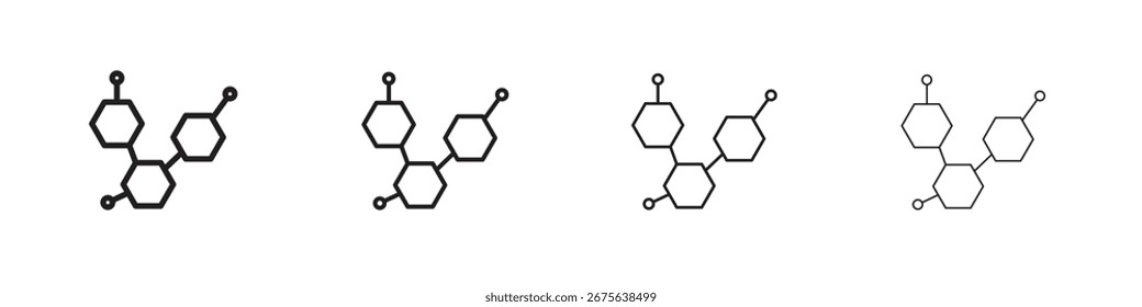 Chemical content icon vector illustration, line design icon. Editable strokes.