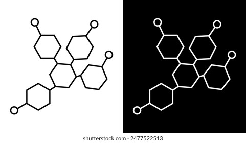 Chemical content line icon for web, ui, mobile apps. Chemical content line icon sign symbol.