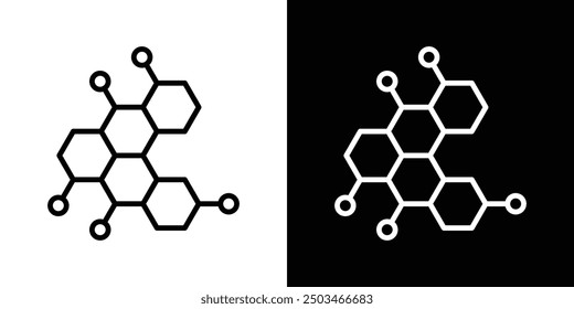 Conjunto de iconos de Vector de línea delgada de contenido químico.