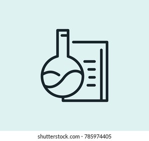 Chemical course icon line isolated on clean background. Laboratory concept drawing icon line in modern style. Vector illustration for your web site mobile logo app UI design.