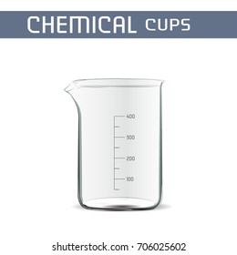 Chemical cup. Photo realistic Vector Illustration.