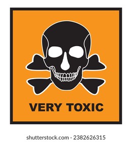 Chemical danger icon, poison warning symbol vector illustration design