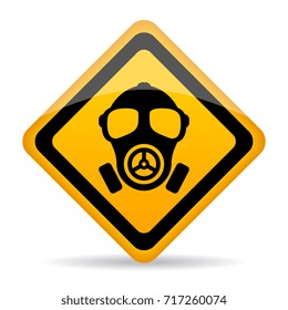 Chemical danger warning vector sign isolated on white background
