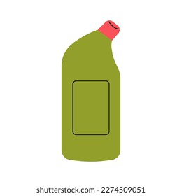 Ilustración plana vectorial de detergente químico.