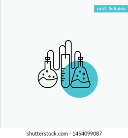 Chemical, Dope, Lab, Science turquoise highlight circle point Vector icon