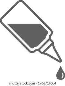 Chemical Dropper Symbol, graue Vektorgrafik