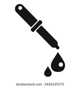 Chemical dropper icon simple vector. Genetic study discovery. Quality material