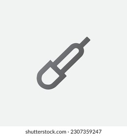 Chemisches Dropper-Symbol, Vektorbearbeitungsfarbe