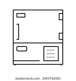 chemical electronic equipment line icon vector. chemical electronic equipment sign. isolated contour symbol black illustration