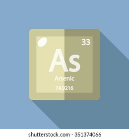 chemical element Arsenic. Flat design style modern vector illustration