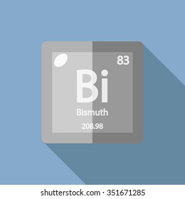 chemical element Bismuth. Flat design style modern vector illustration