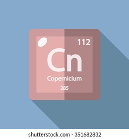 chemical element Copernicium. Flat design style modern vector illustration