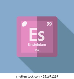 chemical element Einsteinium. Flat design style modern vector illustration