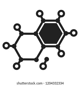 Chemical element molecule icon. Simple illustration of chemical element molecule vector icon for web design isolated on white background