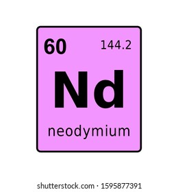  chemical element of periodic table. Sign with atomic number.