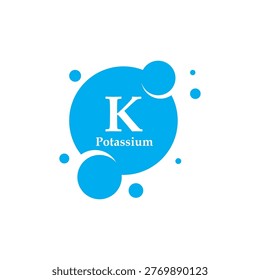 Chemical element potassium symbolized by the letter k.