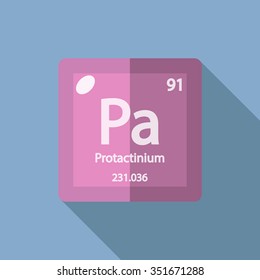 chemical element Protactinium. Flat design style modern vector illustration