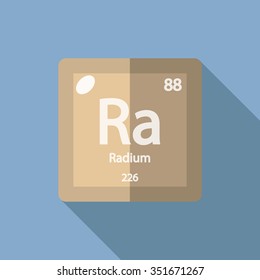 chemical element Radium. Flat design style modern vector illustration