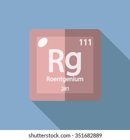 chemical element Roentgenium. Flat design style modern vector illustration.
