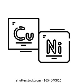 Chemical elements line icon, concept sign, outline vector illustration, linear symbol.