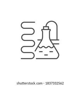 Chemical equipment line outline icon