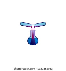 Chemical experience, vector graphics. vector