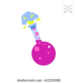 Chemical experiment with explosion icon