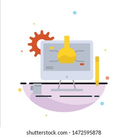 Chemical, Experiment, It, Technology Abstract Flat Color Icon Template