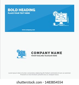 Chemical, Experiment, It, Technology SOlid Icon Website Banner and Business Logo Template