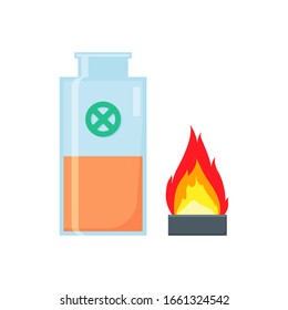 Chemical Experiment Laboratory Equipment. Glass