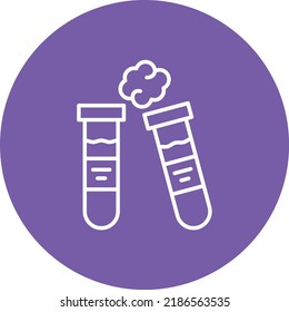 Chemical Experiment line circle icon vector image. Can also be used for web apps, mobile apps and print media.