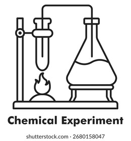 Chemisches Experiment Gliederungssymbol, Vektorgrafik