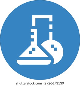 Ilustración de diseño de íconos de Vector de experimento químico