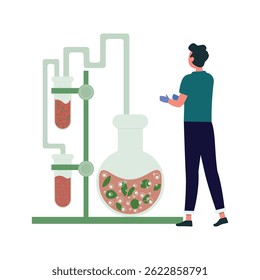 Chemical experiment Vector illustration which can easily modify or edit which can easily modify or edit

