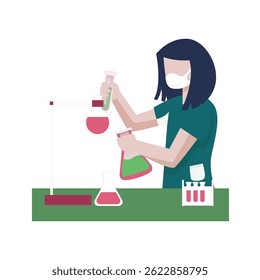 Chemical experiment,Vector illustration which can easily modify or edit which can easily modify or edit

