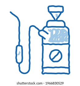 Chemical Extinguisher sketch icon vector. Hand drawn blue doodle line art Chemical Extinguisher sign. isolated symbol illustration