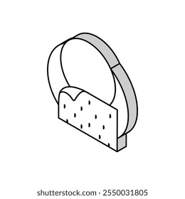 ícone isométrico de fibra química vetor. sinal de fibra química. ilustração de símbolo isolado