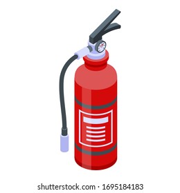 Chemical fire extinguisher icon. Isometric of chemical fire extinguisher vector icon for web design isolated on white background