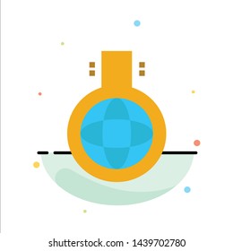 Chemical, Flask, Chemistry, Experiment Abstract Flat Color Icon Template