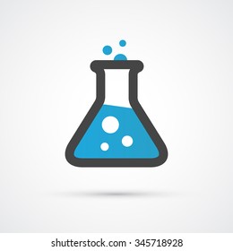 Chemical flask color flat icon