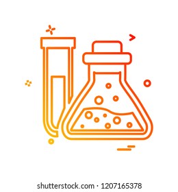 Chemical flask icon design vector