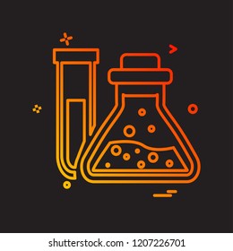 Chemical flask icon design vector