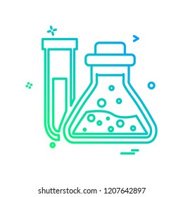 Chemical flask icon design vector