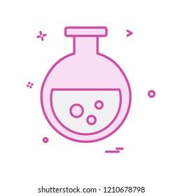 Chemical flask icon design vector